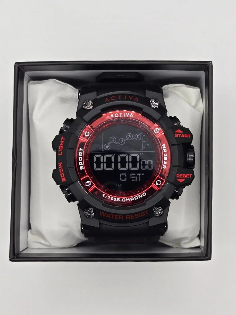 Invicta Activa Summit X Unisex Waterproof Watch - 50mm. Black/Red (ACW8082-019)